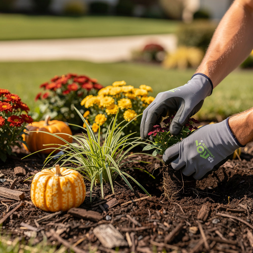 IN THE GREEN LANDSCAPING custom patio and garden design in Bellmore, NY showcasing seasonal landscaping projects